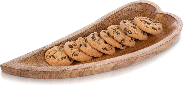 Lesen servirni krožnik iz mangovega lesa 38 × 15,5 × 3,5 cm