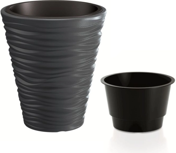 Planter Sand with insert 34.5 cm anthracite