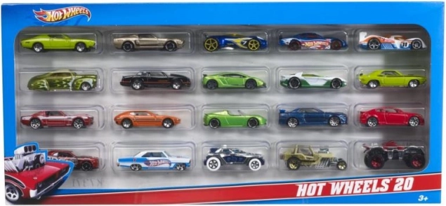 Komplet avtomobilčkov Hot Wheels, 20 kosov