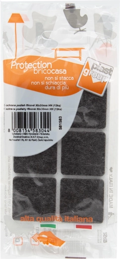 Filcni samolepilni podložki za pohištvo 30 × 30 mm, rjave (12 kos)