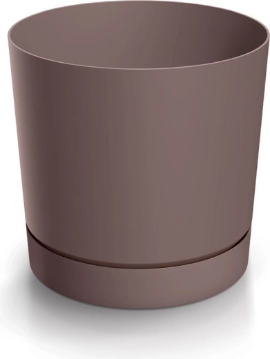 Cvetlični lonec z krožnikom Tubo P 33,8 cm marsala