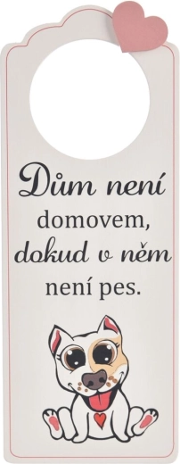 Lesena obešanka za vrata Dog Home