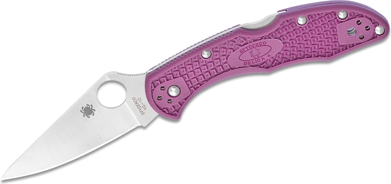 Spyderco Delica 4 Flat Ground vijolični zložljivi žepni nož