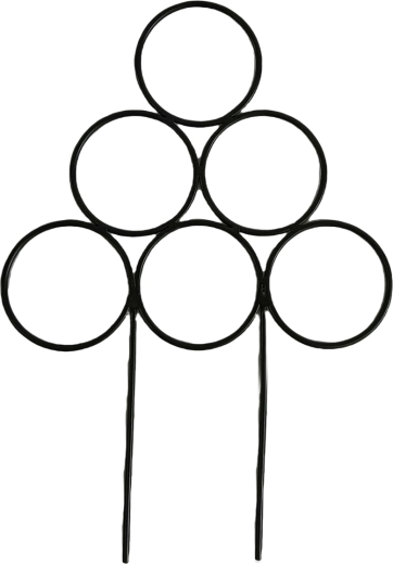 Opora za sobne rastline 25 × 35 cm črna