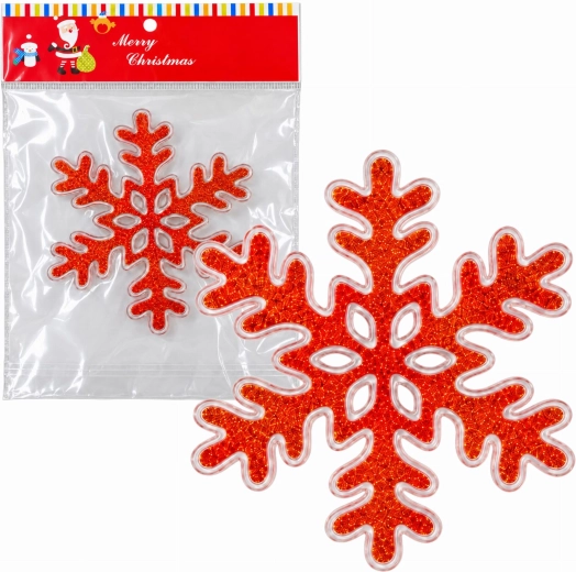 Christmas gel window sticker, snowflake, 20 × 20 cm - 1 piece