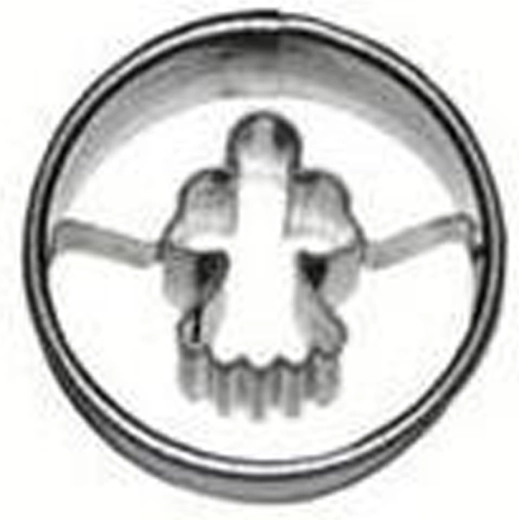 Modelček za piškote Toro, okrogla oblika z angelom, 4 cm