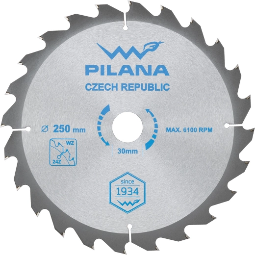 List krožne žage PILANA 250 mm, 24 zob, WZ, SK