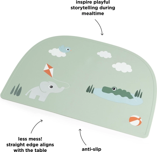 Done by Deer silicone placemat Playground green