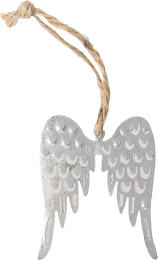 Srebrna viseča angelska krila 6 × 5 cm