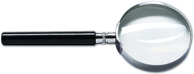 Povečevalno steklo CONCORDE z kovinskim okvirjem, premer 75 mm