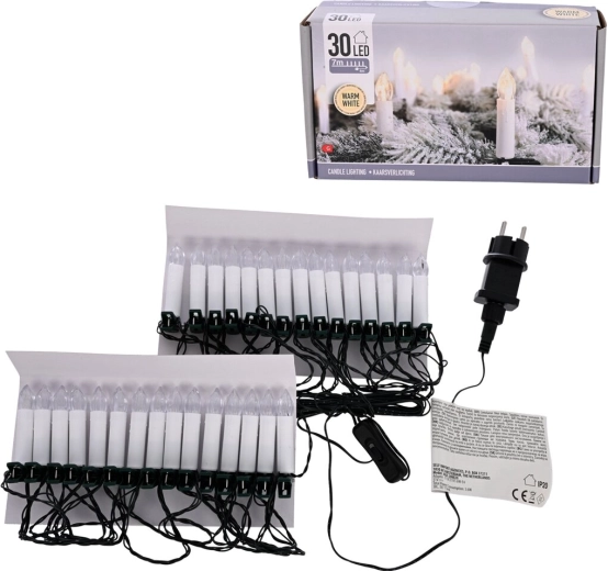 LED svetlobna veriga s svečkami UH 30 LED 4 m topla rumena svetloba