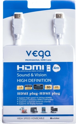 HDMI kabel 4 m 10,2 Gb/s bel VEGA