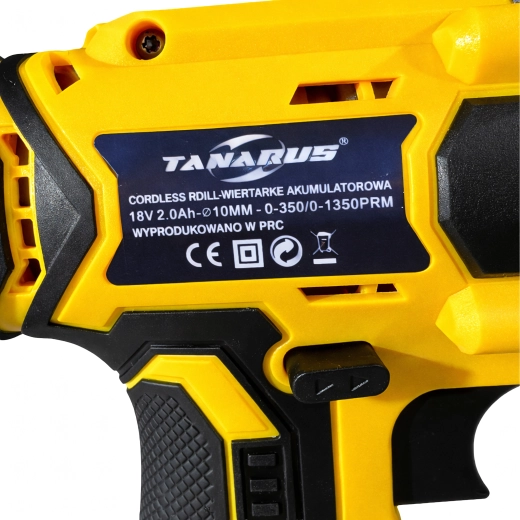 Cordless drill and screwdriver 18 V with LED, case and 2× 2 Ah batteries