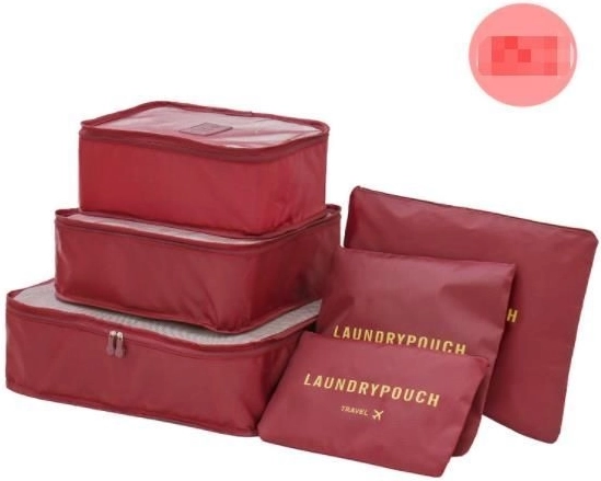 Set potovalnih organizatorjev za kovček in omaro – svetlo rožnata