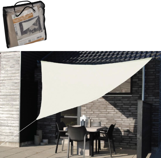 Trikotna senčilna jadrovina bež 3,6 m