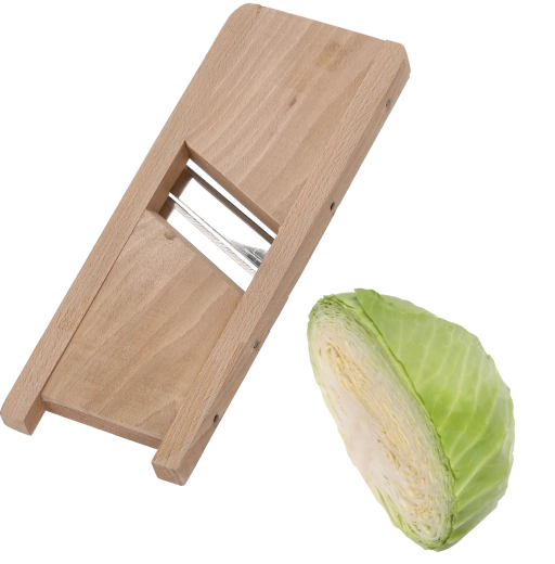 Lesena dvorezna strgala za zelje 25 × 13 cm