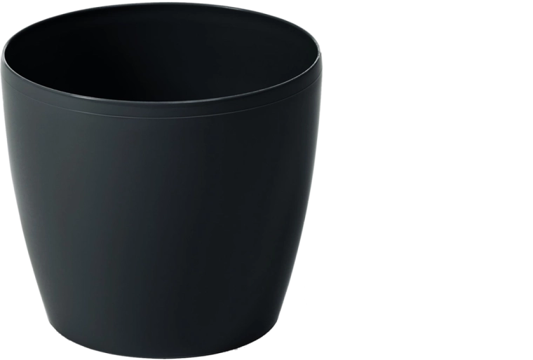 Dekorativni lonček za rože Magnolia 18 cm črn Lamela