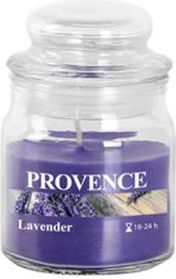 Dišeča sveča v kozarcu Provence sivka 24 ur