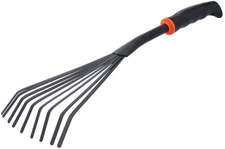 Ročne vrtne grablje 35 × 12 cm, črne