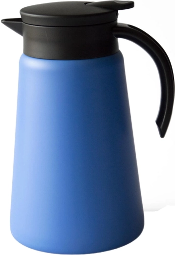 Termovrč 1 l iz nerjavečega jekla s plastičnim pokrovom in ročnim vzvodnim zapiralom