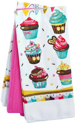 Kuhinjske krpe TORO tortice, 38 × 64 cm, komplet 3 kos