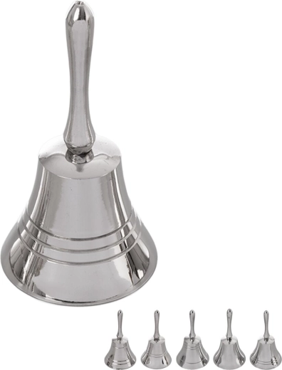 Christmas aluminum bell, silver mix - 1 piece