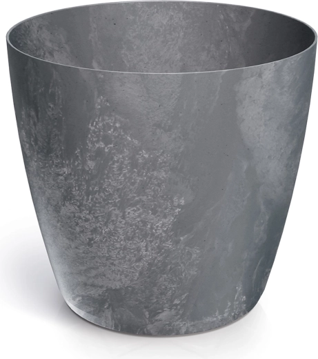 Mate Flower Pot with Concrete Effect, Marengo, 23.8 cm