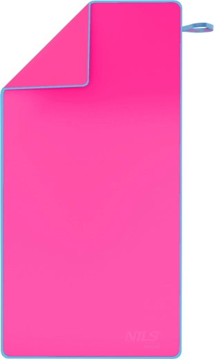 Hitro sušeča mikrovlaknena brisača NILS aqua rožnato-modra 140 × 70 cm