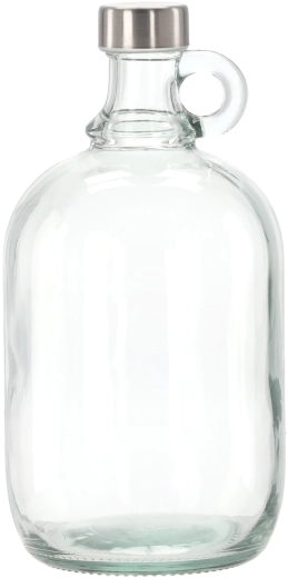 Stekleni damižon z ročajem 3 l z navojnim zapiralom