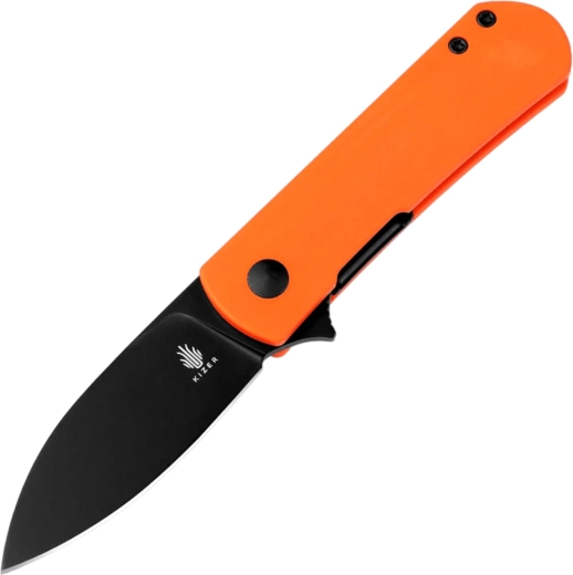 Kizer Yorkie folding pocket knife with Nitro-V steel and orange G10 handle - 1 piece