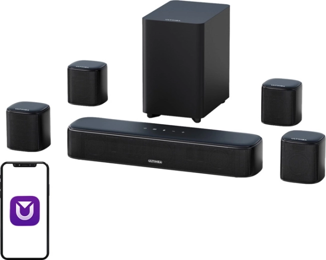 Ultimea Aura A40 7.1 komplet soundbar s subwooferjem in sateliti