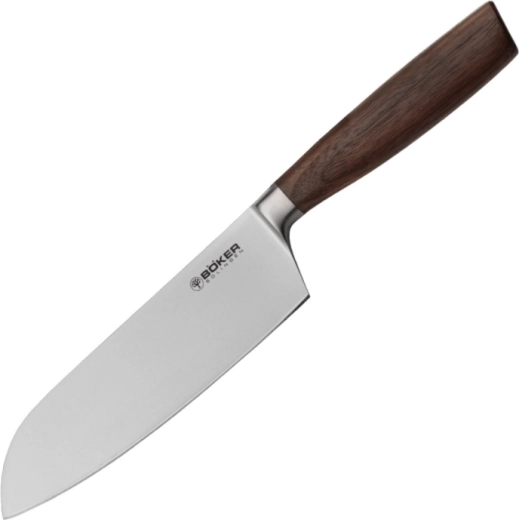 Kuhinjski nož santoku Böker Core 16,7 cm, orehov les