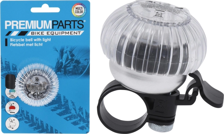 Kolesarski zvonec z lučko 6 × 6 × 4,8 cm
