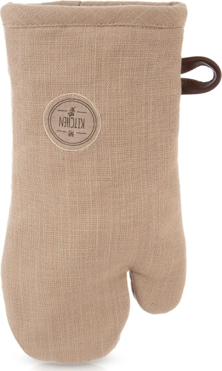 Bombažna kuhinjska prijemalka z magnetom, rjava 32 cm