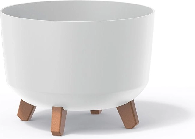 Cvetlični lonec Gracia 33,9 cm bel z nožicami