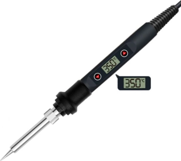 Natančen električni spajkalnik v obliki pisala 60 W z regulacijo temperature in LCD-zaslonom - 1 kos