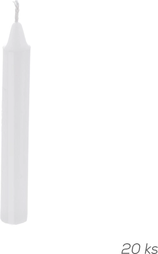 White wax candles for angel chimes, 20 pcs