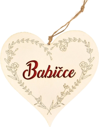 Leseno srce za babico 18 × 18 cm