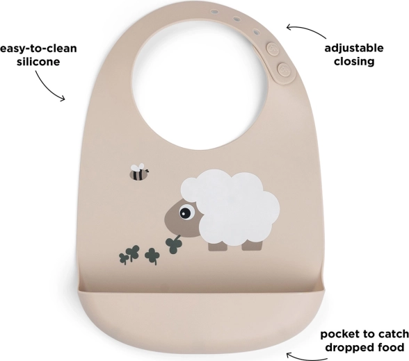 Done by Deer silicone bib Sheepy sand