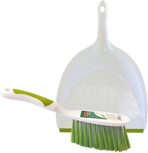 Ročka in smetišnica TORO zeleno-bela