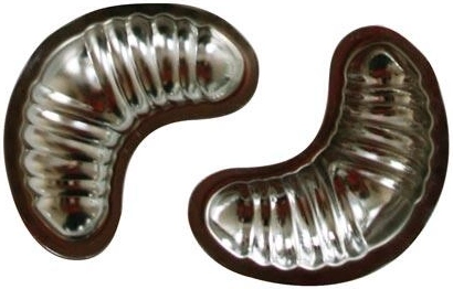 Modelčki za rogljičke, mali, 20 kos, pocinkan pločevinasti