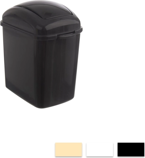 Mini kvadratni koš za smeti z nihajnim pokrovom 1,17 l (barvni miks)