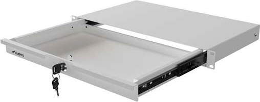 Zaklenljiv predal Lanberg za 19" rack 1U, 270 mm, siv