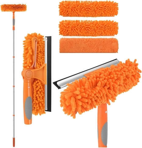 Teleskopski čistilec oken 3v1 RUHHY 1,8 m s strgalom in mikrofazami