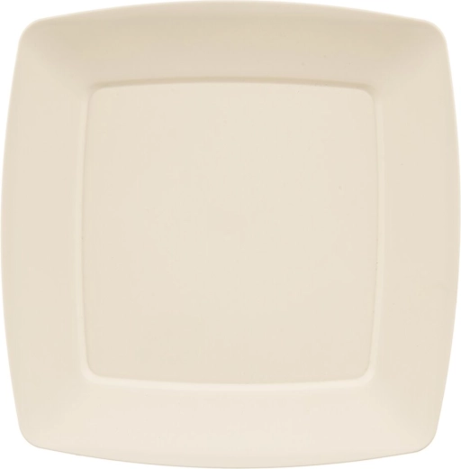Plitvi plastični krožnik Sandy, kremne barve, 23,5 × 23,5 cm