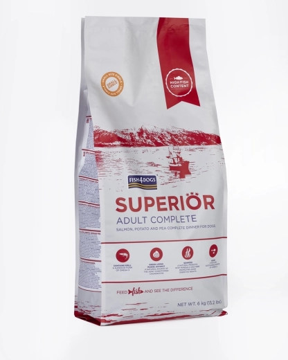 Briketi za majhne odrasle pse z lososom in krompirjem FISH4DOGS Superior 6 kg