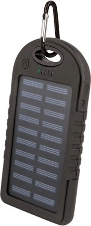 Setty sončna powerbanka 5000 mAh, črna, IP66 z LED