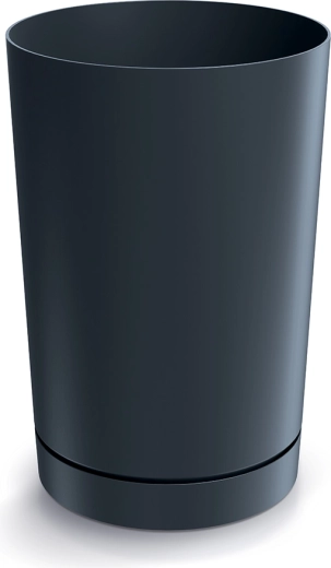 Cvetlični lonec Tubo 30 cm antracit s podstavkom