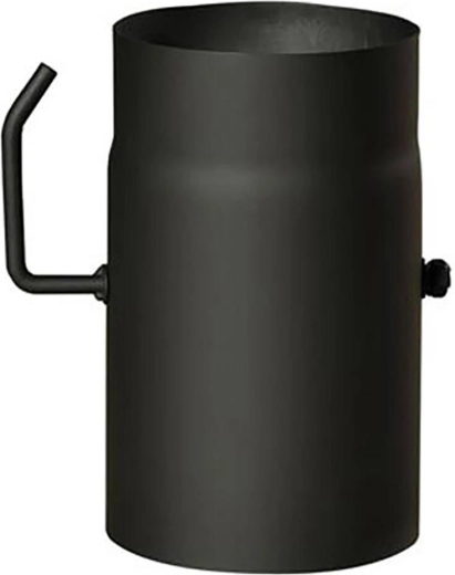 Dimovodna cev z loputo 160 mm, dolžina 250 mm, črna