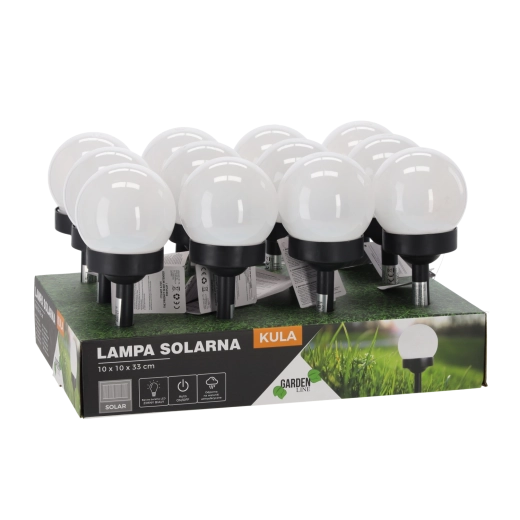 Sončna vrtna svetilka krogla 10 × 10 × 33 cm